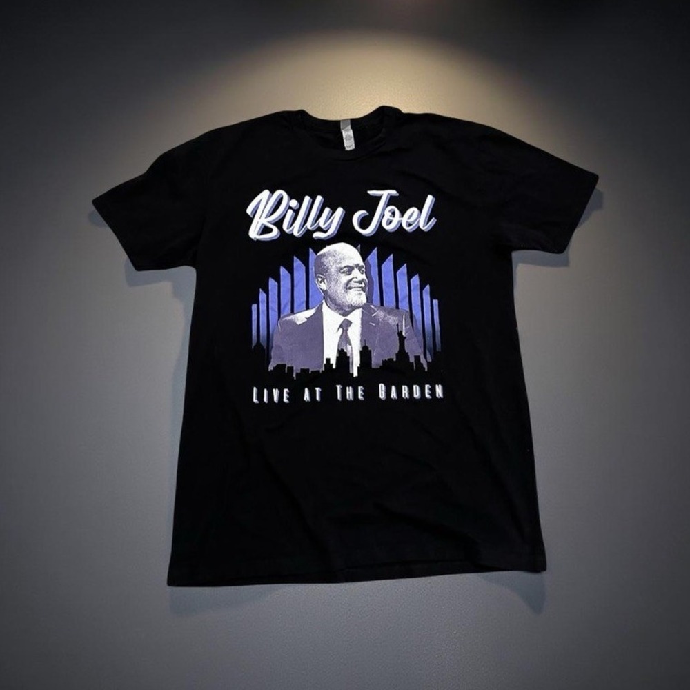 Billy Joel "Live at the Garden" T-shirt New York Concert Tee  Black Unisex Large